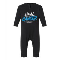 Heal Cancer Prostate Cancer Awareness Month Ribbon Infant Fleece One Piece