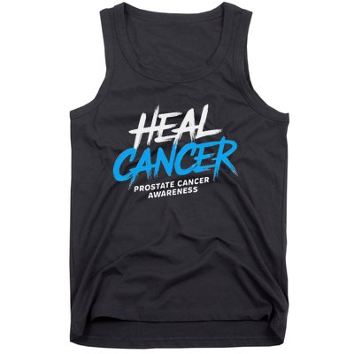 Heal Cancer Prostate Cancer Awareness Month Ribbon Tank Top