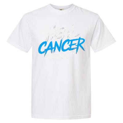 Heal Cancer Prostate Cancer Awareness Month Ribbon Garment-Dyed Heavyweight T-Shirt