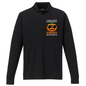 Halloween Coolest Pumpkin In The Patch Performance Long Sleeve Polo