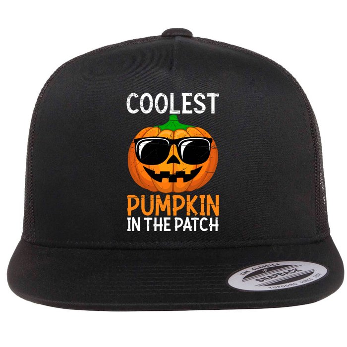 Halloween Coolest Pumpkin In The Patch Flat Bill Trucker Hat