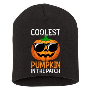 Halloween Coolest Pumpkin In The Patch Short Acrylic Beanie