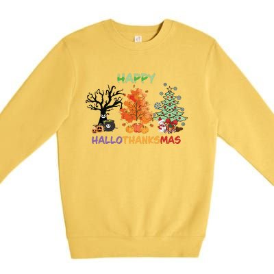 Highland Cow Print Halloween Christmas Premium Crewneck Sweatshirt