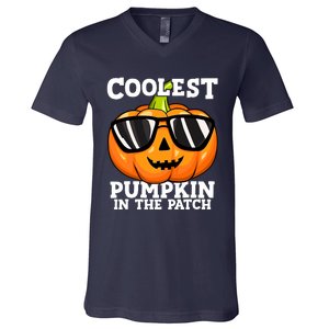 Halloween Coolest Pumpkin In The Patch V-Neck T-Shirt