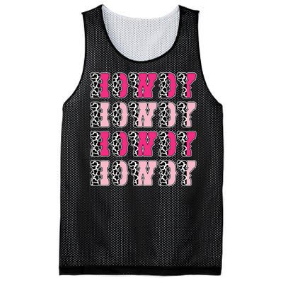 Howdy Cow Print Western Country Cowgirl Texas Rodeo Mesh Reversible Basketball Jersey Tank