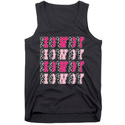 Howdy Cow Print Western Country Cowgirl Texas Rodeo Tank Top