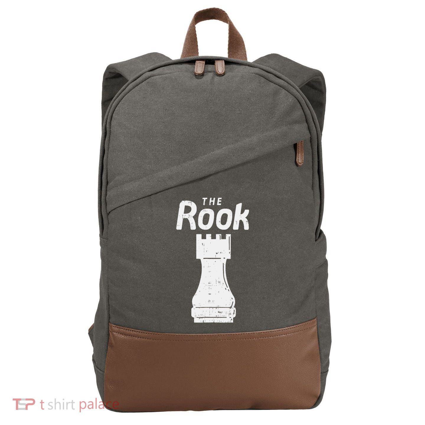 Halloween Chess Piece The Rook Matching Costume Cotton Canvas Backpack