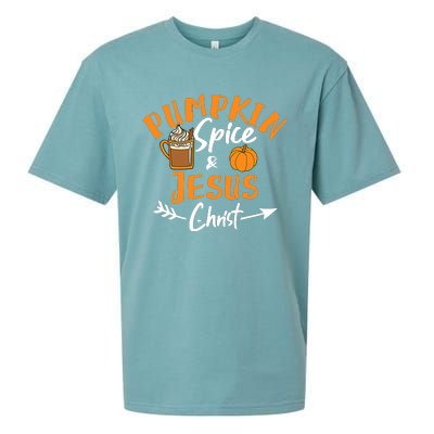 Halloween Christian Pumpkin Spice And Jesus Christ Fall Leaf Sueded Cloud Jersey T-Shirt