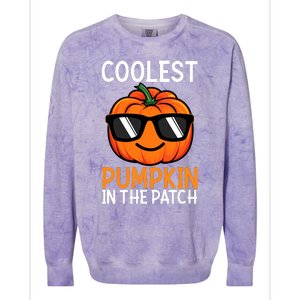 Halloween Coolest Pumpkin In The Patch Colorblast Crewneck Sweatshirt