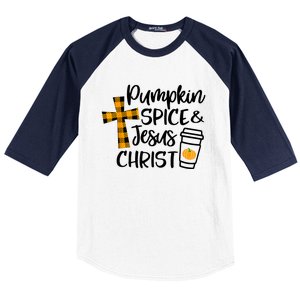 Halloween Christian Pumpkin Spice And Jesus Christ Fall Leaf Baseball Sleeve Shirt