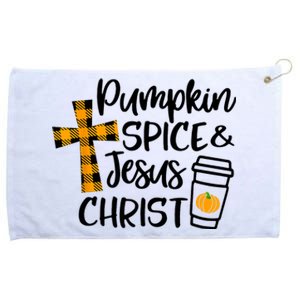 Halloween Christian Pumpkin Spice And Jesus Christ Fall Leaf Grommeted Golf Towel