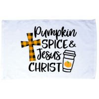 Halloween Christian Pumpkin Spice And Jesus Christ Fall Leaf Microfiber Hand Towel