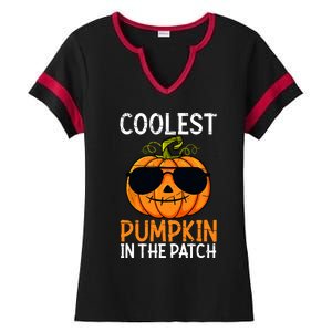 Halloween Coolest Pumpkin In The Patch Ladies Halftime Notch Neck Tee