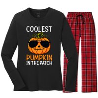 Halloween Coolest Pumpkin In The Patch Women's Long Sleeve Flannel Pajama Set 