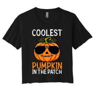 Halloween Coolest Pumpkin In The Patch Women's Crop Top Tee