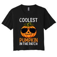 Halloween Coolest Pumpkin In The Patch Women's Crop Top Tee