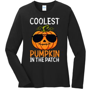 Halloween Coolest Pumpkin In The Patch Ladies Long Sleeve Shirt