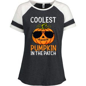 Halloween Coolest Pumpkin In The Patch Enza Ladies Jersey Colorblock Tee