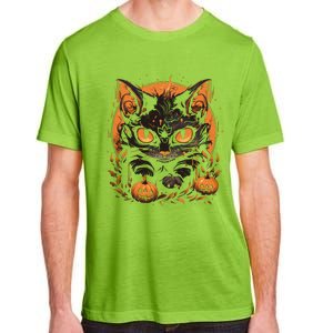 Halloween Cat Pumpkins Adult ChromaSoft Performance T-Shirt