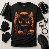 Halloween Cat Pumpkins Cooling Performance Crew T-Shirt