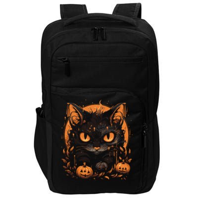 Halloween Cat Pumpkins Impact Tech Backpack