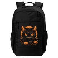 Halloween Cat Pumpkins Daily Commute Backpack