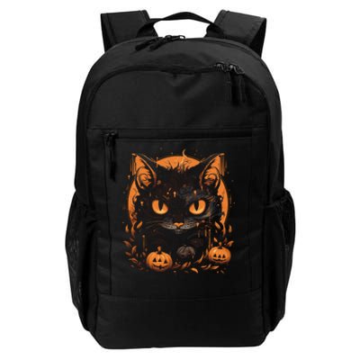 Halloween Cat Pumpkins Daily Commute Backpack