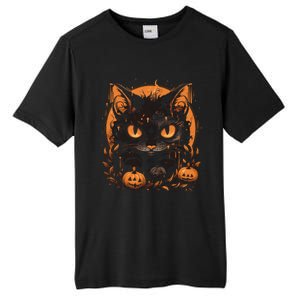 Halloween Cat Pumpkins Tall Fusion ChromaSoft Performance T-Shirt