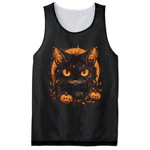 Halloween Cat Pumpkins Mesh Reversible Basketball Jersey Tank