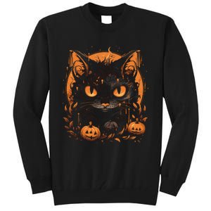 Halloween Cat Pumpkins Tall Sweatshirt