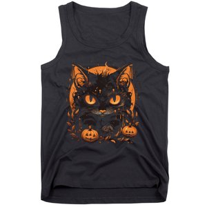 Halloween Cat Pumpkins Tank Top