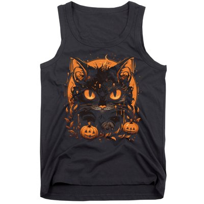 Halloween Cat Pumpkins Tank Top