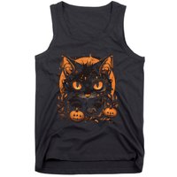 Halloween Cat Pumpkins Tank Top