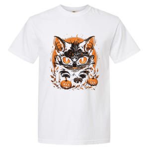 Halloween Cat Pumpkins Garment-Dyed Heavyweight T-Shirt