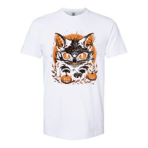 Halloween Cat Pumpkins Softstyle CVC T-Shirt