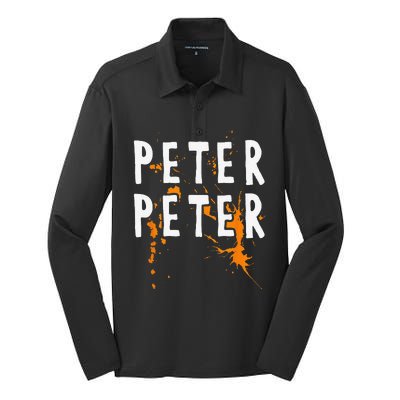 Halloween Costume Peter Pumpkin Eater Splash Silk Touch Performance Long Sleeve Polo