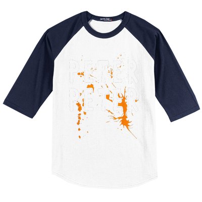 Halloween Costume Peter Pumpkin Eater Splash Baseball Sleeve Shirt