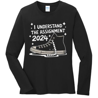 Harris Chucks Pearls And A New Path Forward Ladies Long Sleeve Shirt