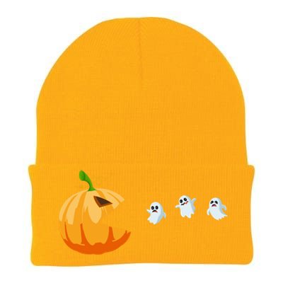 Halloween Costume Pumpkin Eating Ghosts Gift Knit Cap Winter Beanie