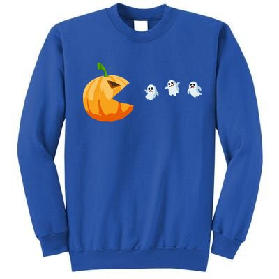 Halloween Costume Pumpkin Eating Ghosts Gift Tall Sweatshirt