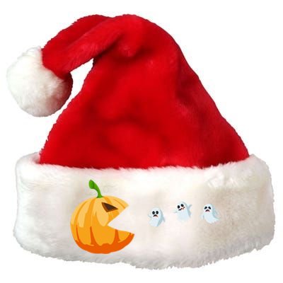 Halloween Costume Pumpkin Eating Ghosts Gift Premium Christmas Santa Hat