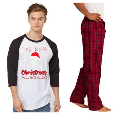 Hockey Christmas Pajama Gift Raglan Sleeve Pajama Set