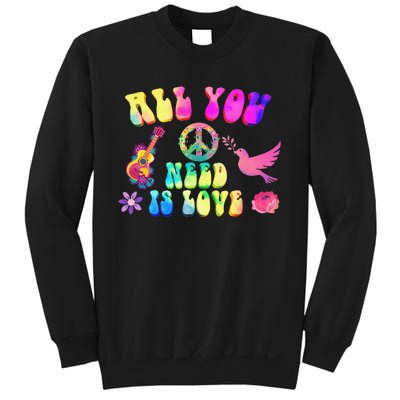 Hippie Costume Peace Sign Love 60s 70s Party Sweatshirt