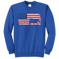 Hereford Cow Patriotic American Flag Vintage Gift Sweatshirt