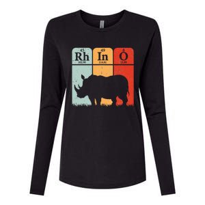 Hippo Chemistry Periodic Table Elements Rhinoceros Lover Womens Cotton Relaxed Long Sleeve T-Shirt