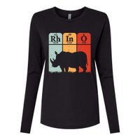 Hippo Chemistry Periodic Table Elements Rhinoceros Lover Womens Cotton Relaxed Long Sleeve T-Shirt