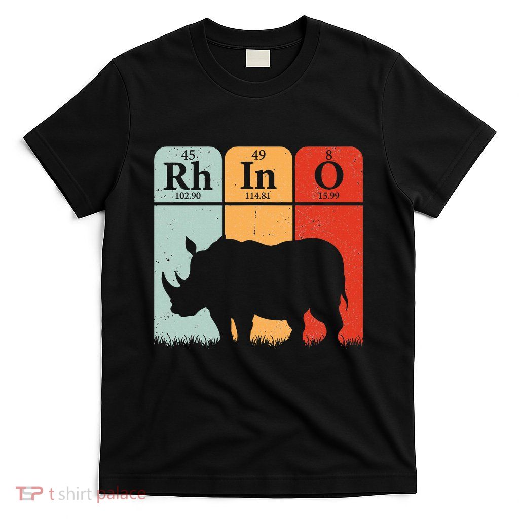 Hippo Chemistry Periodic Table Elements Rhinoceros Lover T-Shirt