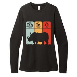 Hippo Chemistry Periodic Table Elements Rhinoceros Lover Womens CVC Long Sleeve Shirt