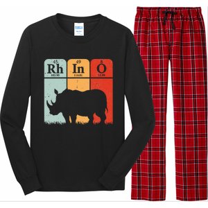 Hippo Chemistry Periodic Table Elements Rhinoceros Lover Long Sleeve Pajama Set