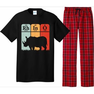 Hippo Chemistry Periodic Table Elements Rhinoceros Lover Pajama Set